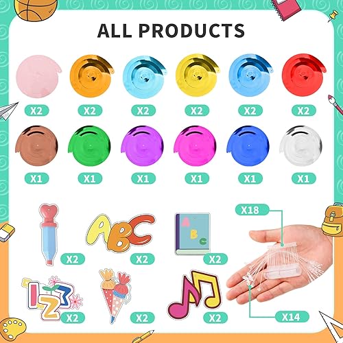 YAOZUP Guirlande de rentrée scolaire avec ABC et 123, 30 pièces, décoration de rentrée des classes, spirale, guirlande de sacs à sucre, décoration de rentrée scolaire, décoration de rentrée des - Nail Gallerys