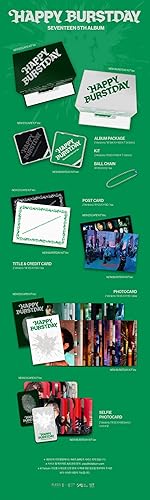 SEVENTEEN - 5ème album complet [Happy BURSTDAY] KiT Ver + [Carte photo supplémentaire] (2 ensembles) - Nail Gallerys