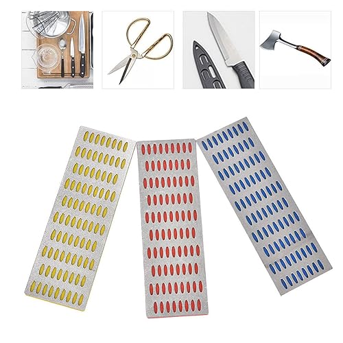 Pierres à Aiguiser en Alliage Dur pour Outil 3 Pièces, Ensemble de 3 Pièces, Aiguisoir de Couteaux, Pierre à Aiguiser, Aiguiseur de Couteaux, Kits d'affûtage de Menuiserie, - Nail Gallerys