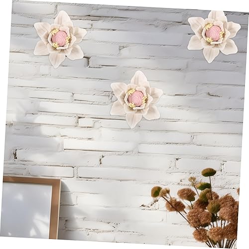 DEARMAMY Fleur Murale Céramique Décoration Murale Pour Salon Chambre Et Cuisine Art Floral Suspendu Élégant - Nail Gallerys