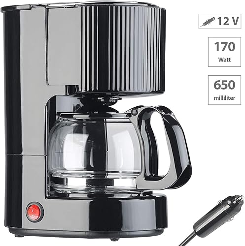 Cafetière électrique allume-cigare 650 ml pour jusquà 3 tasses - 12 V / 170 W [Rosenstein & Söhne] - Nail Gallerys