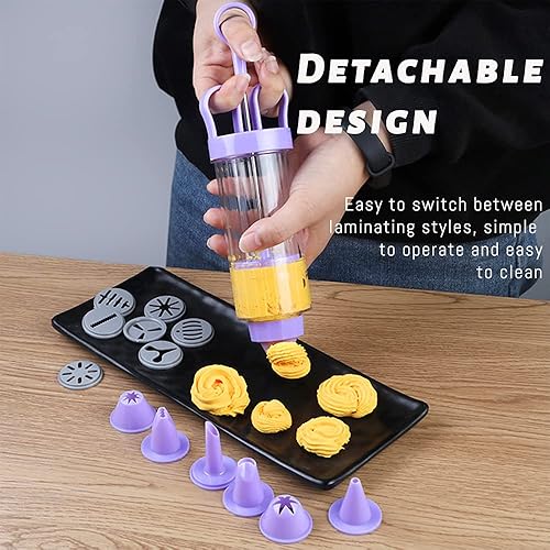 Pistolet Presse à Biscuits, XiXiRan Fabricant de Presse à Biscuits, Pâtisserie Machine à Churros Pistolet, Seringue à Gâteau Crème, pour DIY Décoration de Gâteaux Dessert - Nail Gallerys