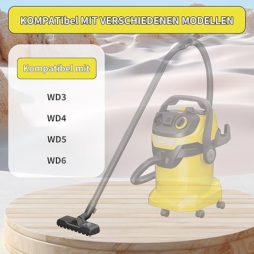 Buse d'aspiration à sec pour Kärcher WD5, WD6, WD4, WD3, avec tuyau d'aspiration de 1,2 m et adaptateur pour aspirateur à sec Kärcher - Nail Gallerys