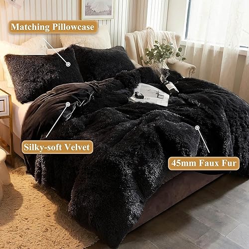 Lanqinglv Peluche Housse de Couette 220x240cm Beige Kaki Flanelle Hiver Chaude Duveteuse Parure de lit 2 Personnes Pelucheux avec Fermeture + 2 Taies d'oreiller 65x65cm - Nail Gallerys