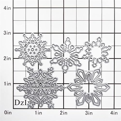 DzIxY Matrices de découpe en métal irrégulières en forme de flocon de neige pour tampons transparents et matrices de découpe en métal pour la fabrication de cartes, le scrapbooking, les fournitures - Nail Gallerys