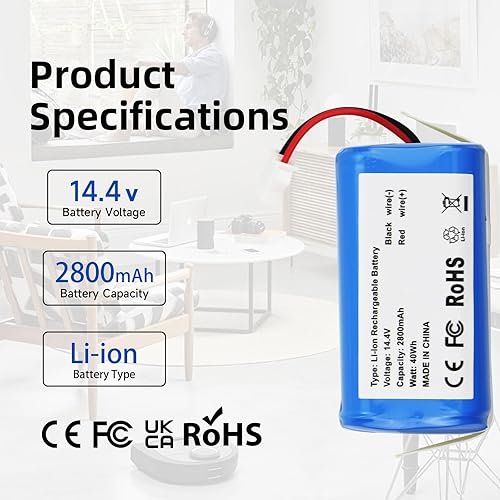 K KYUER Aspirateur Robot Batterie pour Proscenic 850T 850P Neatsvor X500 X520 X600 Ultenic D5 D5S Pro Robot Vacuum Cleaner Battery 2800mAh - Nail Gallerys