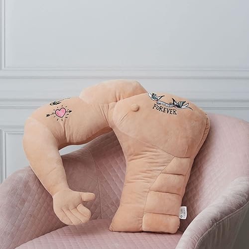 Les Vilaines Filles 41-VF-033 Coussin forme torse homme Boyfriend Beige Polyester H40 x 15 x 50 cm - Nail Gallerys