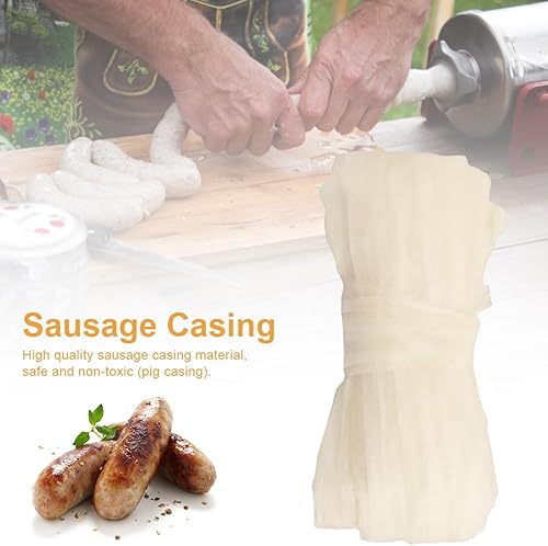 Boyau pour la fabrication de saucisses, boyaux à saucisses comestibles - Boyau de peau de saucisse fait maison - Boyaux de porc de 9,8 pieds pour saucisses, boyaux de bâtonnets de viande comestibles, - Nail Gallerys