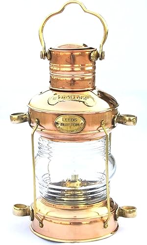 Lampe à huile en laiton en forme d'ancre nautique 35,6 cm – Une lanterne de bateau vintage - Nail Gallerys