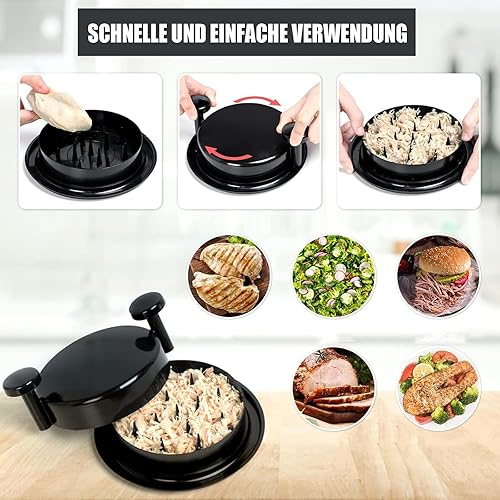 Broyeur de poulet, hachoir à viande, hachoir de cuisine, hachoir de poulet, broyeur de poulet, hachoir à poitrine de poulet avec poignée ergonomique, machine à broyer rotative pour gagner du temps - Nail Gallerys