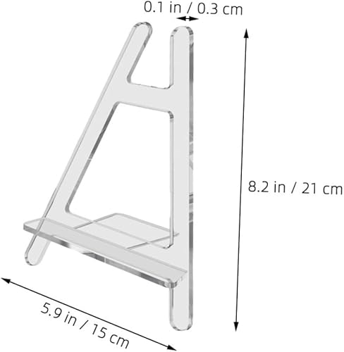 HAMPPLIES 2 Pièces Cadre photo en acrylique transparent présentoir porte-assiettes etagere bibliotheque support de plaque bibliotheque etagere présentoirs à vaisselle stand acrylique - Nail Gallerys