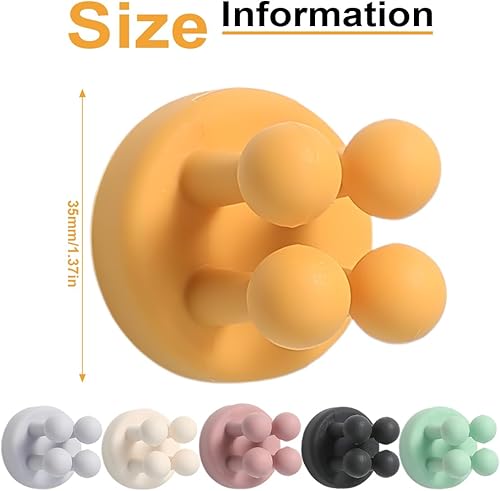 OYZOQ Lot de 6 Support brosse a dent en Silicone Multifonction pour Rasoir - Étanche - Auto-adhésif Mural - pour Mur ou Verre - pour Suspendre Salle de Bain, Cuisine, Salon, Bureau (multicolore) - Nail Gallerys