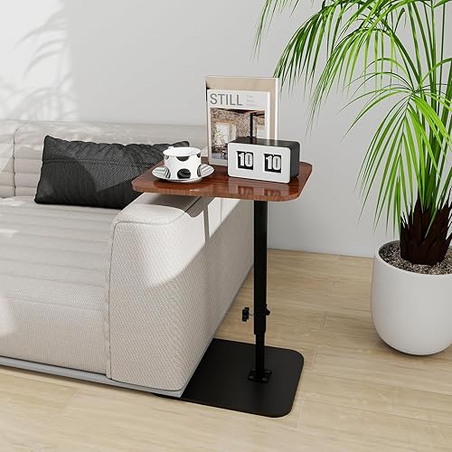 Table d’Appoint Table Basse en Bois 360° Pivotante Bouts de Canapé de Salon Réglable en Hauteur Montage Facile Bout de Canapé à Café Tables pour Chambre, Balcon Brun - Nail Gallerys