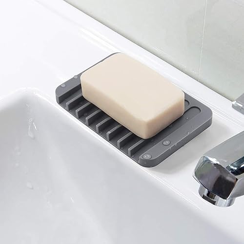 Lot de 3 porte-savon auto-drainants en silicone pour salle de bain, porte-savon, boîte à savon, panier à savon imperméable antidérapant pour salle de bain, cuisine - Nail Gallerys