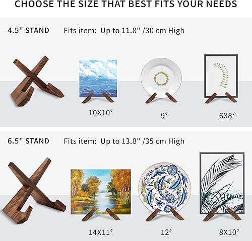 GGTTNRT Présentoir en bois de 16,5 cm pour livre, photo, assiette décorative, plats, recettes, cadres photo, CD, peintures (11,4 cm) - Nail Gallerys
