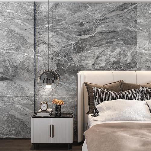 TOTIO Papier Peint Autocollant Aspect Marbre Blanc Laiteux,Autocollants pour Meubles Imperméab,Jazz White,Lisse,Brillant,épais,40CMx3M,Autocollant Mural en Vinyle pour Bureaux, Salles de Location - Nail Gallerys