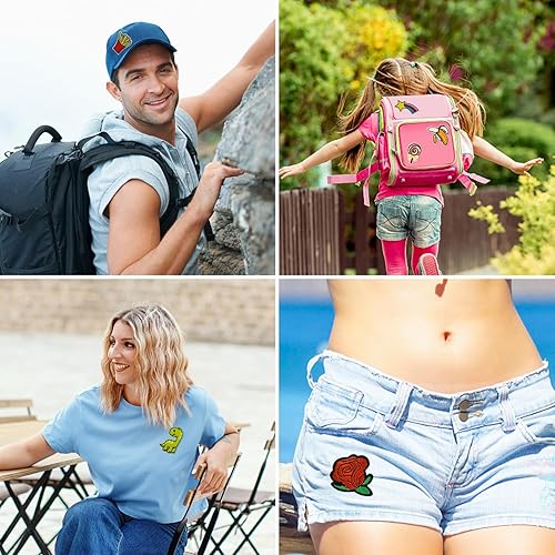 Lot de 60 écussons thermocollants pour enfants, patchs textiles de dessin animé, accessoires décoratifs, adaptés pour la couture de jeans, la réparation de vêtements - Nail Gallerys