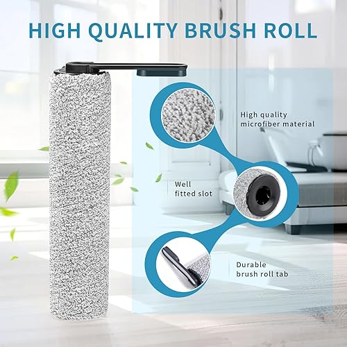 Rouleau de Brosse de Rechange et Filtre HEPA pour Tineco Floor One S5 / S5 Pro / S5 Pro 2 / S5 Extreme, 2 Rouleaux de Brosse + 2 Filtres + 1 Brosse de Nettoyage (Non Compatible avec S5 Combo) - Nail Gallerys