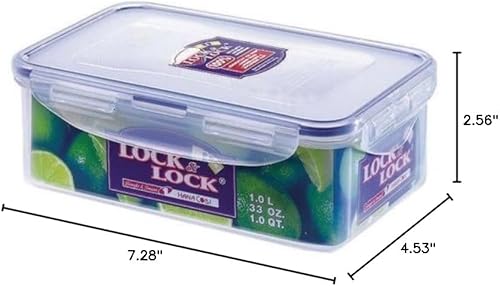Lock & Lock HPL817 Lot de 3 boîtes hermétiques empilables rectangulaires 1 l - Nail Gallerys