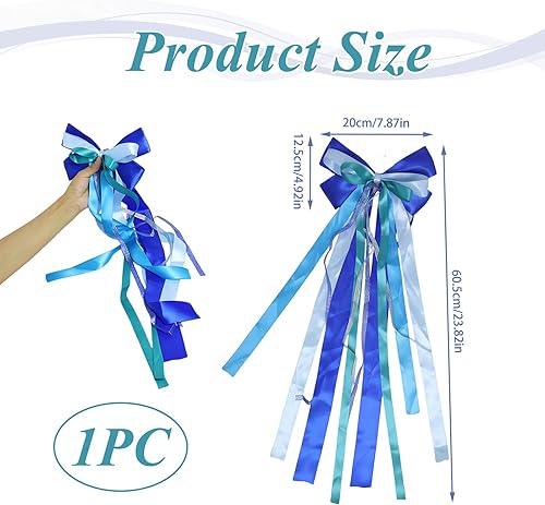 Nœud Papillons Ruban Décoratifs,Noeud Cadeauc Bleu,Gros Noeud Cadeau,Nœud pour Sac D'écolier Nœud pour Sac à Sucre Décoration de Rentrée des Classes - Nail Gallerys