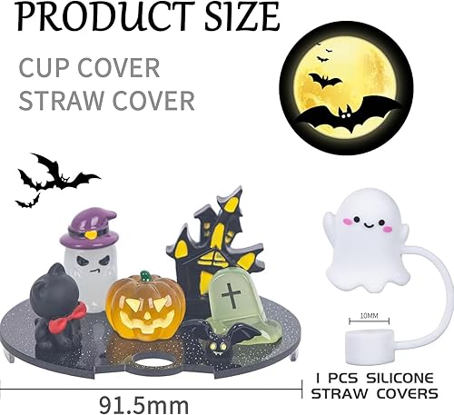 Cosmeria Lot de 2 couvercles de paille pour Stanley Cup H2.0 30 oz 40 oz avec couvercle et protection de paille en silicone pour gobelets - Nail Gallerys