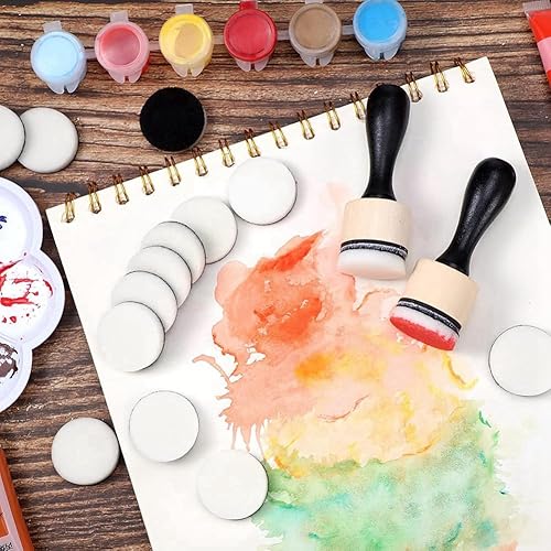 Ensemble de 42 Mini Outils D'Encre, Comprenant 2 Mini Outils de Maculage Ronds et 40 Tampons en Mousse de Rechange pour Dessiner des Mélanges de Maculage - Nail Gallerys