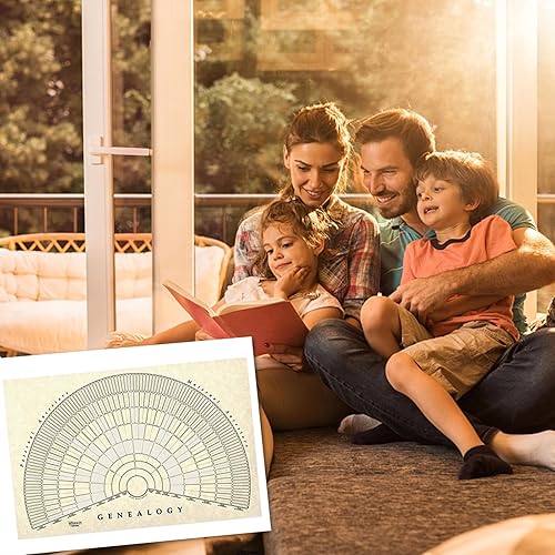 Porceosy Graphiques d'arbre généalogique à remplir avec des étiquettes cadeaux personnalisées - Diagramme d'arbre généalogique - Poster vide - Cadeau unique pour toutes les occasions - Toile - Nail Gallerys