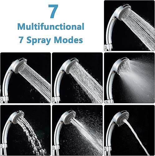 Lucksun Pommeau douche,avec une pomme de douche de luxe de 3,5 pouces, douche à main réglable universelle，Convient pour la salle de bain, l'hôtel, la salle de sport, le spa de massage - Nail Gallerys