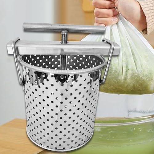 Gralara Presse à Miel Manuelle avec Poignée, En Acier Inoxydable 304, pour La Cuisine et La Maison, 20 Cmx13 Cm - Nail Gallerys