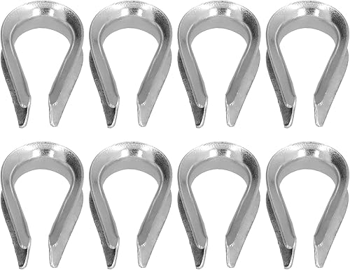 50 Pièces Dé à Coudre de Câble en Acier Inoxydable Outils de Gréement de Câble Cosses de Gréement Cosse de Voile(M5（5mm）) - Nail Gallerys