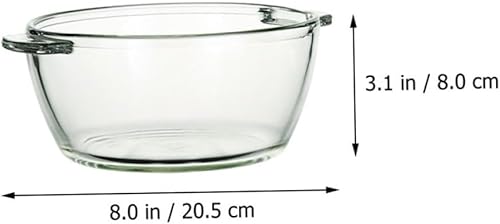Cabilock 1pièce Bol De Service Verre Transparent Bol à Soupe Et Salade Avec Poignée Pour Dîner Réunions Familiales Et Restaurants Contenant Pratique Et Élégant - Nail Gallerys