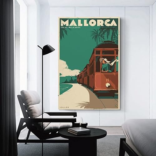 SDYYFF Impression Sur Toile 40 * 60cm Senza Cornice Poster vintage Mallorca Wall Art Poster per l'estetica della stanza - Nail Gallerys