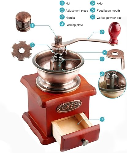 Moulin à café manuel, mini moulin à café moulin à café moulin à café à main moulin à café pour Ménage - Nail Gallerys