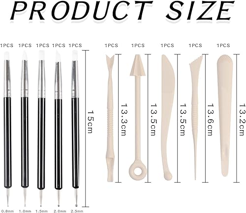 Outils De Sculpture En Argile De Silicone 5Pcs, Outils De Sculpture En Argile Plastique 5Pcs, Outils En Argile, Outils De Sculpture, Outils De Gaufrage, Outils En Argile Sèche À L’Air - Nail Gallerys