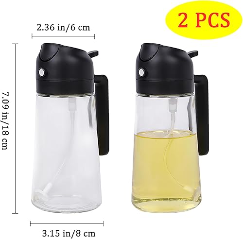 DAJOOEE Lot de 2 pulvérisateurs d'huile pour huile alimentaire - Vaporisateur d'huile alimentaire - Vaporisateur d'huile pour la cuisson - Nail Gallerys