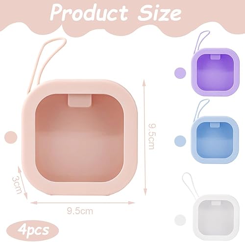 Aweisile Boîte de Rangement d'Accessoires pour Cheveux 4 Pièces Pince à Cheveux Organisateur de Stockage Mini Boîte de Rangement Carrées en Plastique Boite Rangement Pince a Cheveux pour Cotons-Tiges - Nail Gallerys