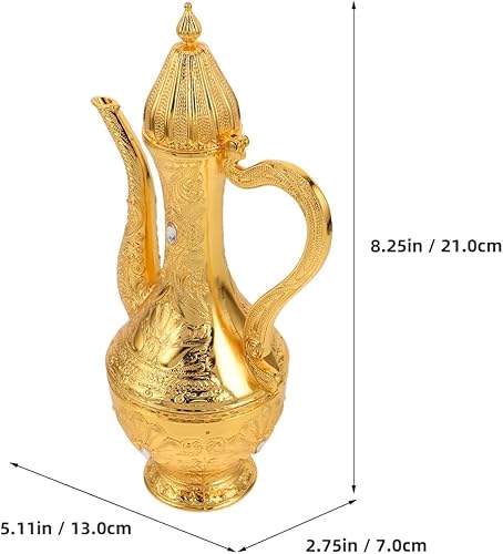 Abaodam Bouilloire À Vin En Métal Vintage, Pot À Vin En Alliage Rétro, Conteneur De Vin Exquis, Support De Vin Antique, Bouilloires À Vin Exquises, Support De Vin Exquis - Nail Gallerys