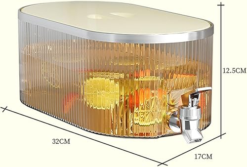Distributeur de Boissons 5L avec Robinet, Distributeur de Boissons pour Réfrigérateur, Distributeur de Limonade à Bonne étanchéité, Distributeur de Boissons Résistant à la(Crème) - Nail Gallerys