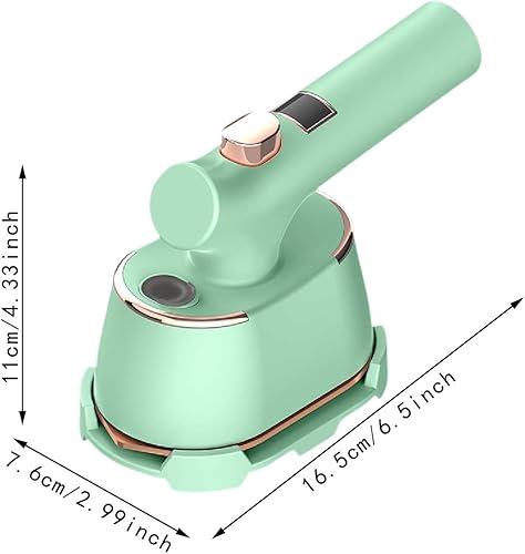 Colcolo Fer à vapeur à main, mini fer à vapeur, fer à vapeur, 40W de vapeur à repasser à la nappe de repassement pour collégial voyage, Vert - Nail Gallerys
