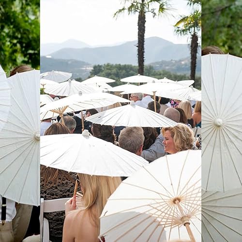 chuyandianzi Lot de 5 parasols en papier de 60 cm - Pour la plage, le bricolage, la photographie - Pour fête prénatale et mariage - Nail Gallerys