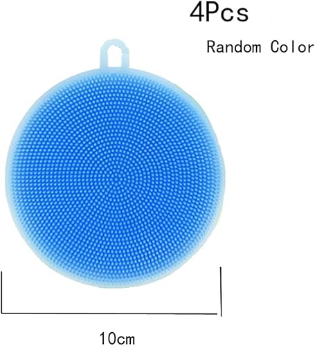 XINGSUI 3 pièces Brosse de douche en silicone, Brosse de nettoyage de massage de bain, Brosse de Douche, pour nourrir et exfolier votre peau(sauf les peaux sensibles) (Brosse à vaisselle en silicone) - Nail Gallerys