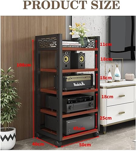 meuble chaine hifi Étagère De Rangement Multimédia, Support De Stockage De Composants Audio Multicouche, Meuble Audio De Style Moderne For Le Salon, Support Multimédia Avec Conception De Flux D'air De - Nail Gallerys
