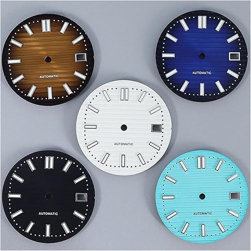 ATOMUSERLY 1pc NH35 Cadran 30.8mm Cadran Pièces De Rechange Cadre De Date Vert C3 Cadran Lumineux for Mouvement NH35 Montre Outil De Réparation(NH35 Dial 5) - Nail Gallerys