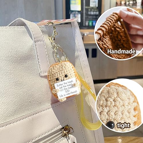 DALAETUS 3 Pièces Poupée Tricotée Créative, Mini Cadeau Amusant et Mignon, Poupée Tomate, Poupée Patate, Poupée Toast, Cadeau d'anniversaire, Décoration de Bureau Mignonne - Nail Gallerys