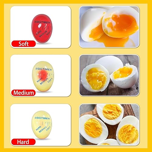 Minuteur Oeuf，Minuterie D'oeufs Cuisine，Resin Douming des œufs, réutilisable pour la Cuisson des œufs Moyens ou Doux pour Les Cadeaux et Utilisation à la Maison, 2 Paquets - Nail Gallerys