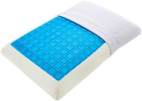 Oreiller Ergonomique EcoGel à Mémoire de Forme avec Gel Fraîcheur, Confort Optimal, Housse Hypoallergénique Lavable,Dehoussable, Taille Standard 40x60. - Nail Gallerys