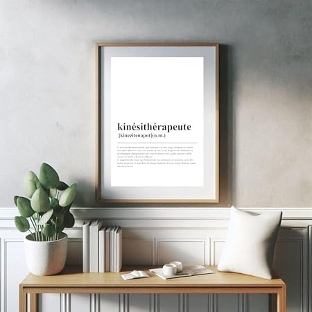 Les Creas de Papa Affiche Définition Kinésithérapeute Drôle et Touchante - Décoration Murale Originale et Inspirante pour Kinés, Cabinets et Passionnés - Nail Gallerys
