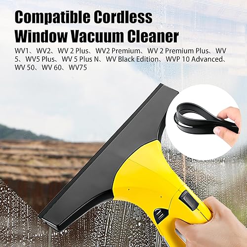 Lot de 2 Lèvres D'extraction pour Karcher Aspirateur de Fenêtre, 280mm Remplacement de La Raclette en Caoutchouc Compatibles avec WV1 WV2 WV5 WV50 WV55 WV60 WV75 - Nail Gallerys