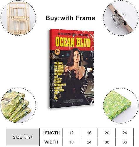 GUyfam Poster Lana Del Rey « Did You Know There's A Tunnel Under Ocean Drive » - Décoration murale pour salon, chambre à coucher - 30 x 45 cm - Nail Gallerys