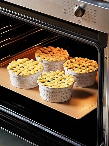 LE TAUCI Lot de 4 ramequins de 236,8 g pour crème brûlée, gâteau de lave, pudding, soufflé, tarte en céramique, passent au four, 10,9 cm, blanc arctique - Nail Gallerys